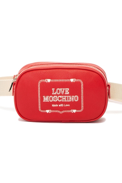 Love Moschino Borseta de piele ecologica, cu broderie logo Femei