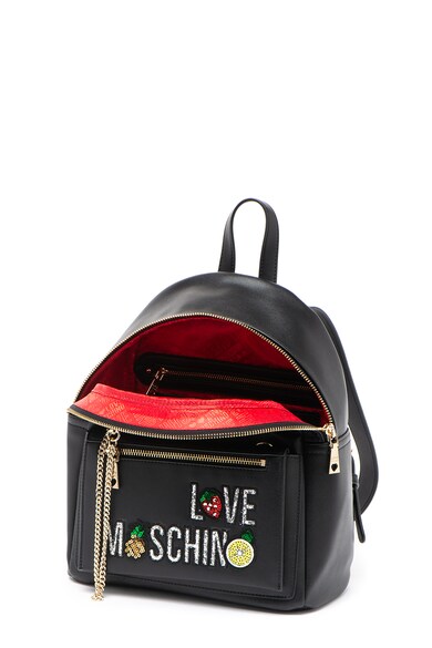 Love Moschino Rucsac de piele ecologica cu logo metalic Femei