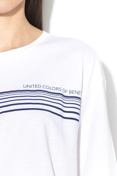 United Colors of Benetton Modáltartalmú logómintás póló női