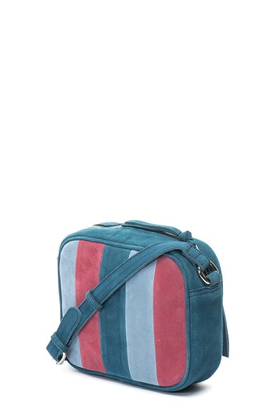 Pieces Geanta crossbody de piele intoarsa cu model colorblock Banja Femei