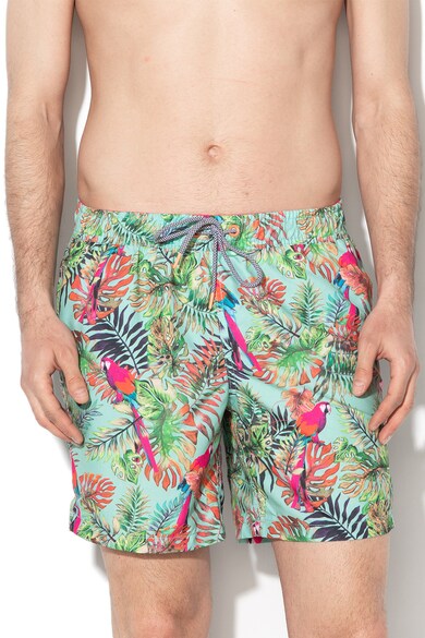 ESPRIT Bodywear Pantaloni scurti de baie cu imprimeu tropical Palm Bay Barbati