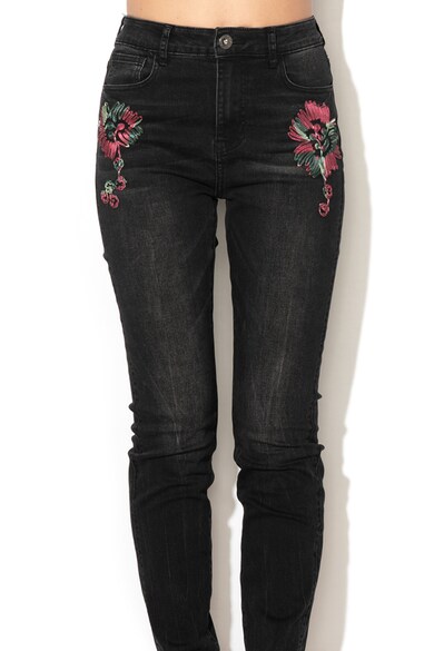 DESIGUAL Blugi skinny cu aplicatii florale Atenas Femei