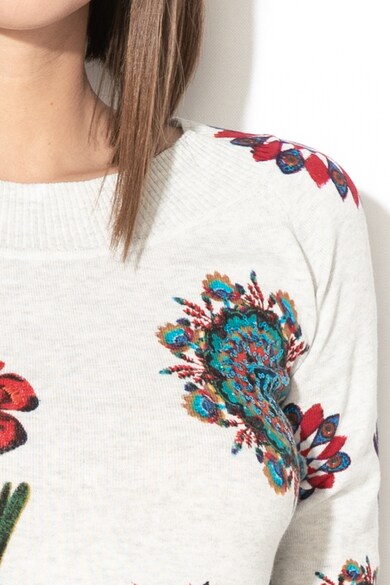 DESIGUAL Фино плетен пуловер с щампа Жени