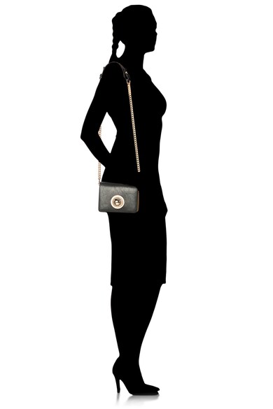 Versace Jeans Geanta crossbody de piele ecologica cu aplicatie logo metalica Linea U Femei