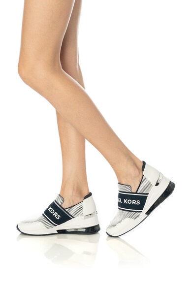 Michael Kors Felix bőr és textil telitalpú bebújós sneaker női