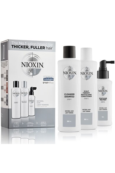 Nioxin Kit impotriva caderii parului natural  System 1, 300 ml+300 ml+100 ml Femei
