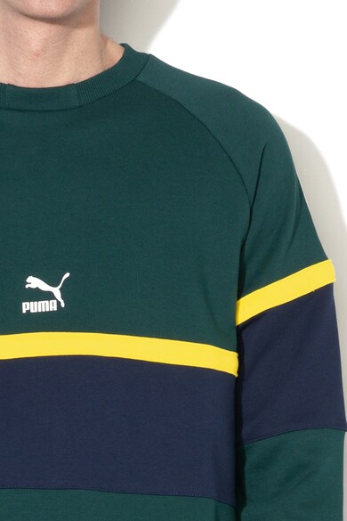 Puma Bluza sport colorblock cu decolteu la baza gatului si detalii contrastante XTG Barbati