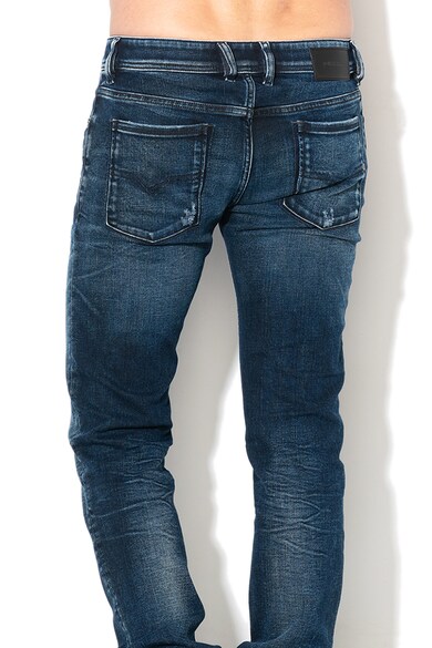 Diesel Blugi skinny cu rupturi decorative si aspect decolorat Sleenker Barbati