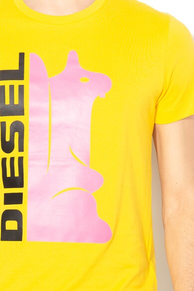 Diesel Тениска Diesel с релефна щампа Мъже