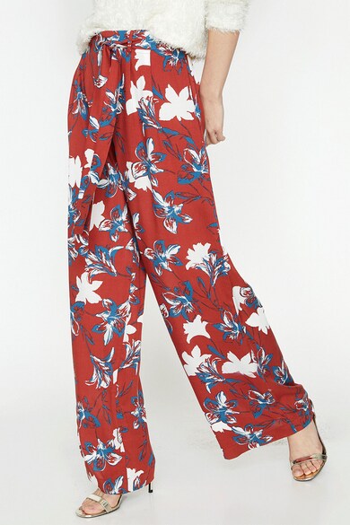 KOTON Pantaloni cu model floral si croiala ampla Femei