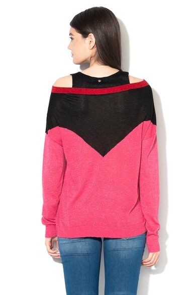 Silvian Heach Collection Angshan kivágott vállú pulóver fényes szálbetétekkel női