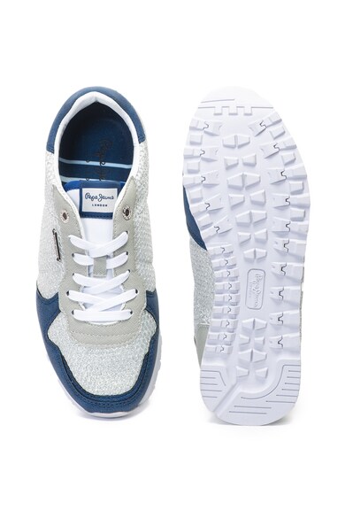 Pepe Jeans London Pantofi sport cu insertii stralucitoare de plasa Verona Femei