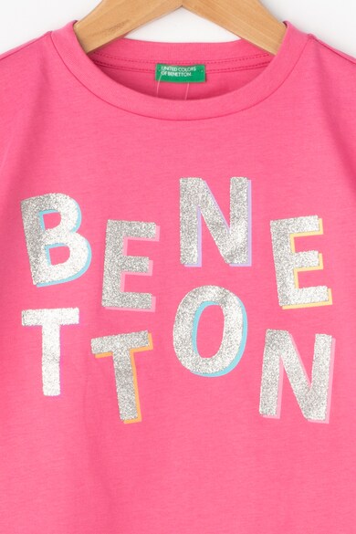 United Colors of Benetton Tricou cu text stralucitor Baieti