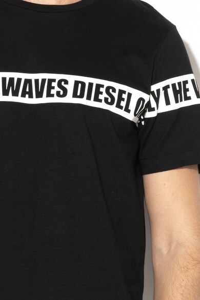 Diesel Tricou cu imprimeu text Just Beach Barbati