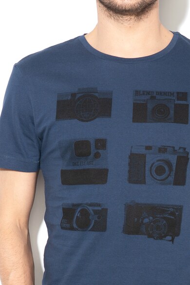 BLEND Slim-Fit grafikai mintás póló férfi