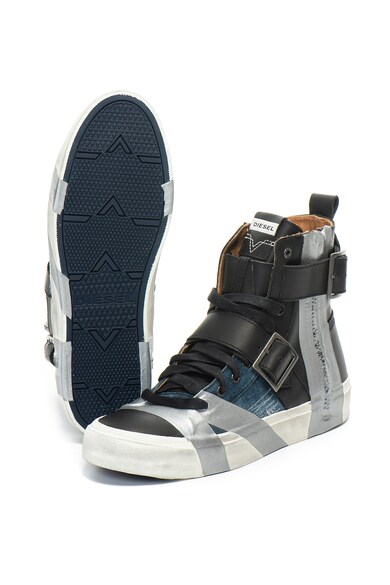 Diesel Pantofi sport hi-top de piele si denim Voyage Barbati