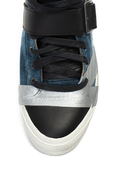 Diesel Pantofi sport hi-top de piele si denim Voyage Barbati