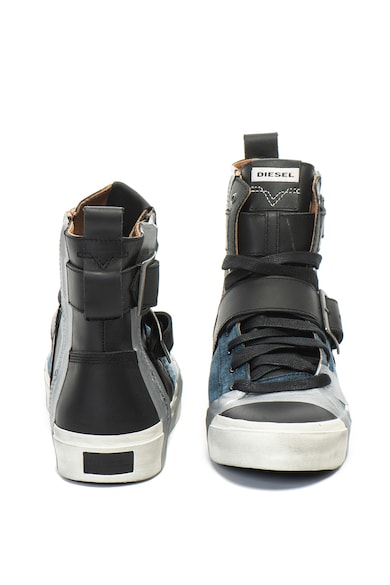 Diesel Pantofi sport hi-top de piele si denim Voyage Barbati