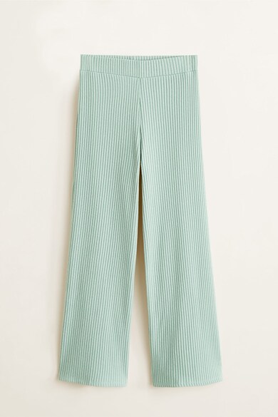 Mango Pantaloni din tricot cu striatii Aqua Femei