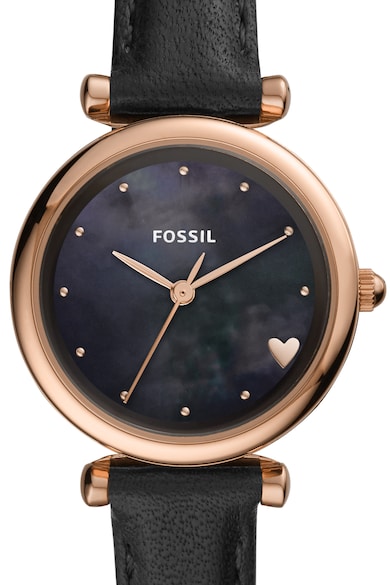 Fossil Carlie bőrszíjas karóra&karkötő szett női