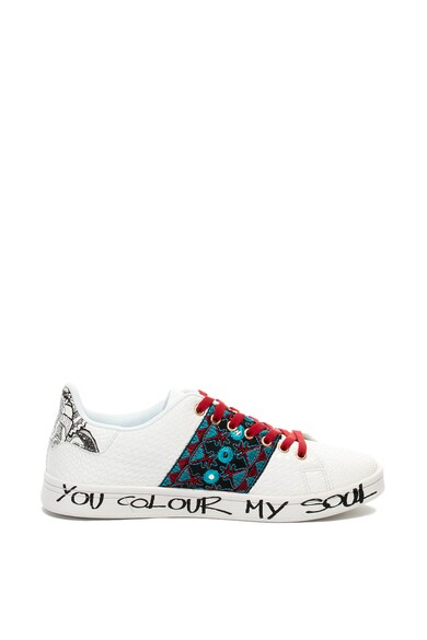 DESIGUAL Cosmic műbőr sneakers cipő hímzésekkel női