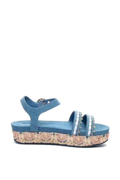 DESIGUAL Sandale flatform cu paiete si margele Triumph Exotic Femei