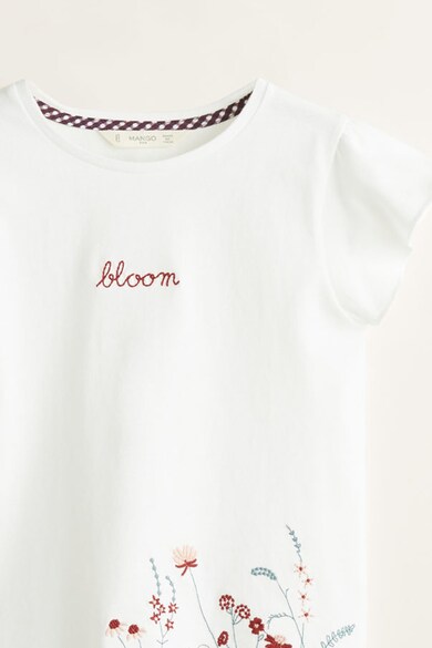 Mango Тениска Bloom с бродерия Момичета