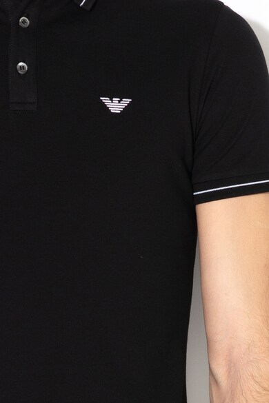 Emporio Armani Тениска с бродирано лого и яка Мъже