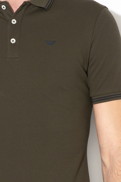 Emporio Armani Tricou polo slim fit din material pique cu logo pe piept Barbati