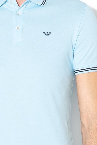 Emporio Armani Tricou polo din material pique cu logo pe piept Barbati