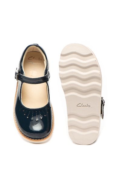 Clarks Pantofi Mary Jane de piele lacuita Crown Jump Fete