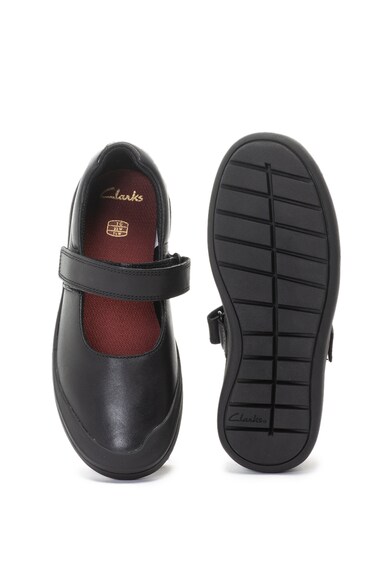 Clarks Pantofi Mary Jane de piele si piele ecologica Rock Spark Fete