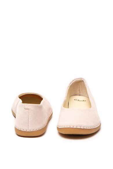 Clarks Balerini de piele intoarsa cu aspect stralucitor Skylark Fete