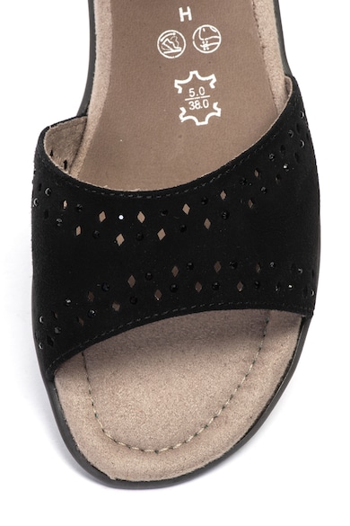 Jana Shoes Sandale de piele intoarsa, cu bareta la nivelul gleznei Femei