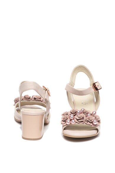 Jana Shoes Кожени сандали с еко перли и флорални мотиви Жени