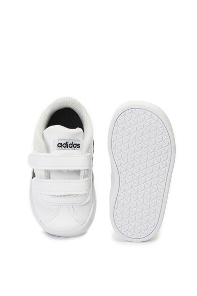 adidas Performance Pantofi sport de piele ecologica, cu velcro VL Court Baieti