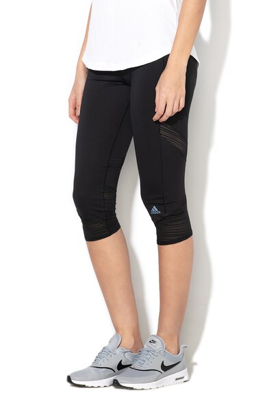 adidas Performance Colanti capri cu insertii de plasa, pentru fitness Femei