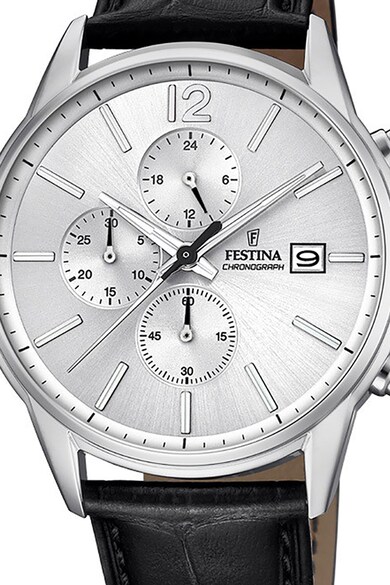 Festina Часовник с кожена каишка и хронометър Мъже