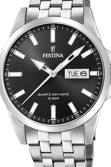 Festina Ceas cu 3 indicatoare si bratara metalica Barbati