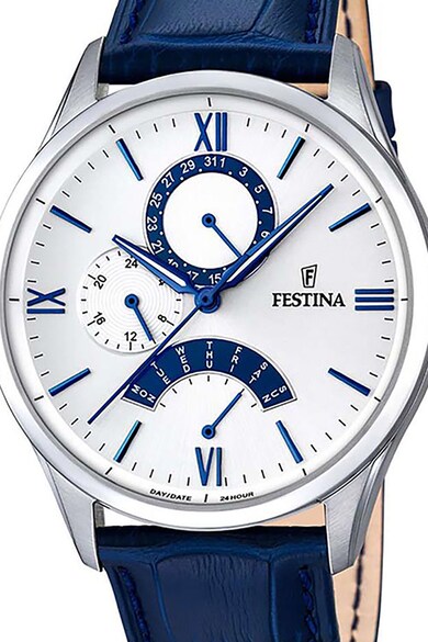 Festina Кварцов часовник с кожена каишка Мъже