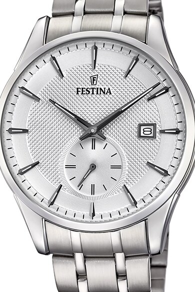 Festina Овален часовник с метална верижка Мъже