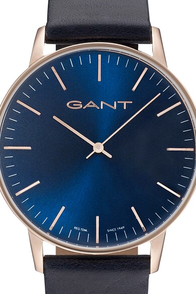 Gant Кварцов часовник с кожена каишка Мъже