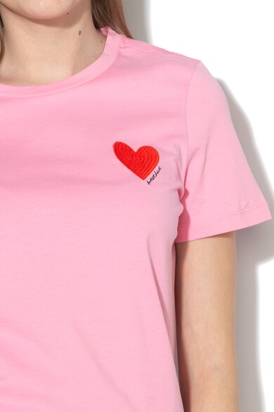Vero Moda Тениска Lovers Olly от органичен памук с бродерия Жени