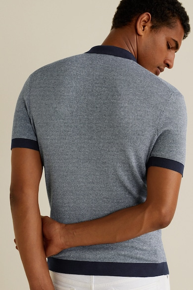 Mango Tricou polo din tricot Pixel Barbati