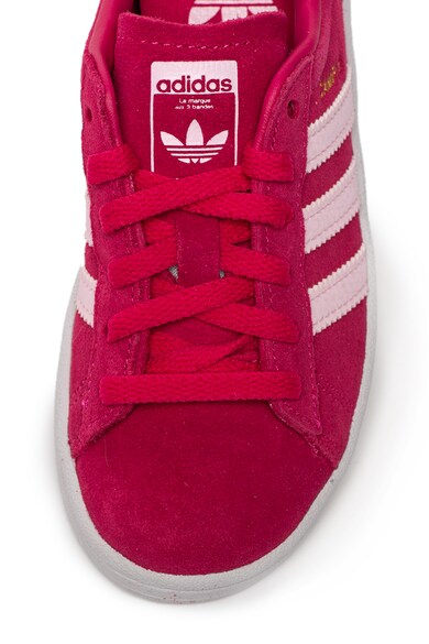 adidas Originals Pantofi sport de piele intoarsa si piele ecologica Campus Fete