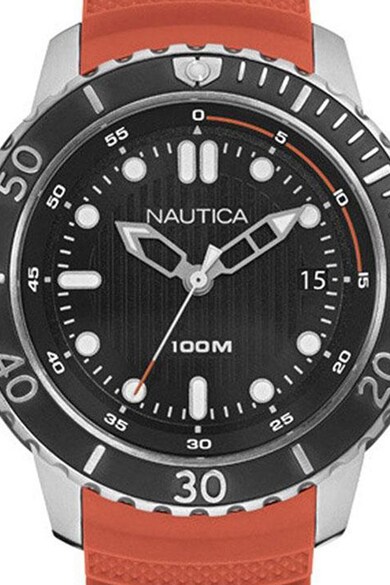 Nautica Кварцов часовник със силиконова каишка Мъже