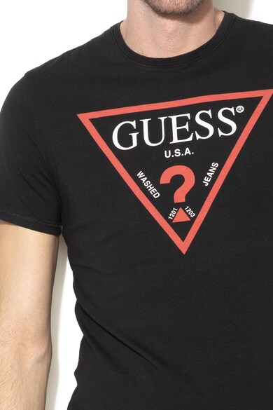 GUESS JEANS Super slim fit póló logós mintával férfi