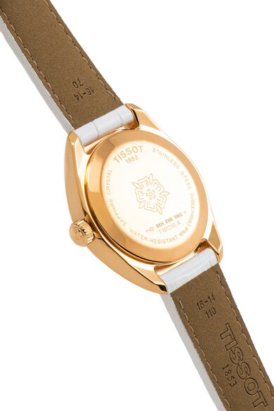 Tissot Овален часовник с кожена каишка Жени