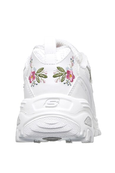 Skechers Pantofi sport de piele ecologica si piele peliculizata Bright Blossom Femei
