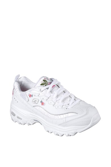 Skechers Pantofi sport de piele ecologica si piele peliculizata Bright Blossom Femei